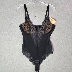 Popilush Women Shapewear Medium Black Lace Underwire One Piece Convertible NWOT